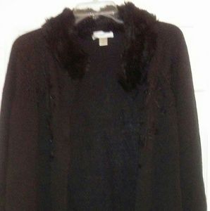 black open sweater